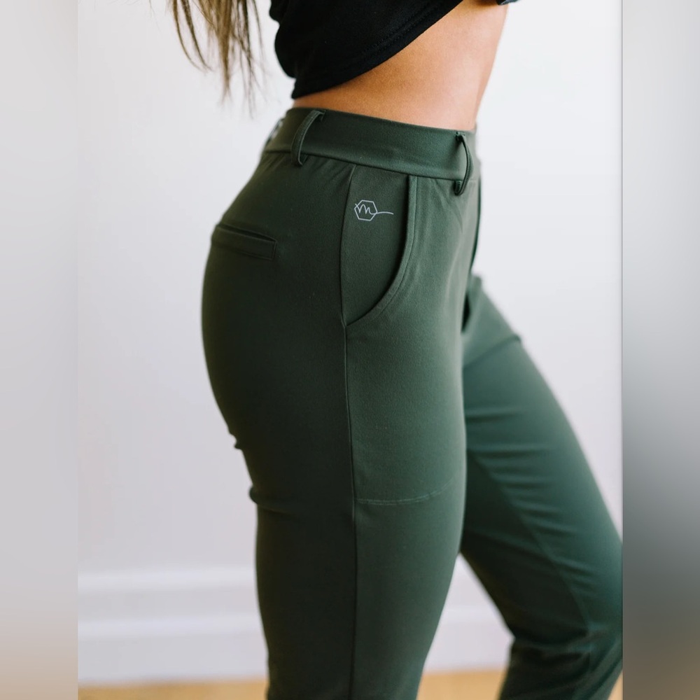 Work Hard Play Hard Trousers - Olive Green | MT LUXE